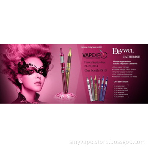 2014 Deywel brand ecig catherine vaporizer pen lady e-cigarette sexy ecig Catherine is coming